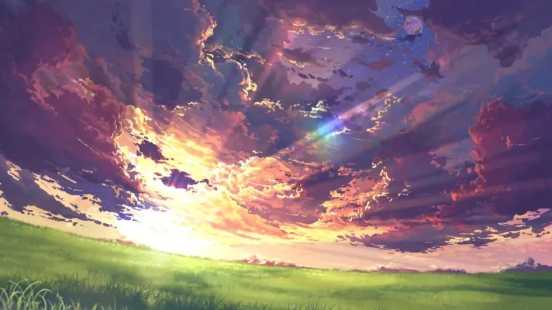 Ảnh phong cảnh anime bình minh - hình 2