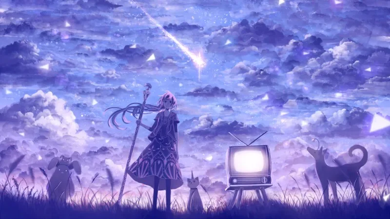 Tranh phong cảnh anime kỳ ảo - hình 2