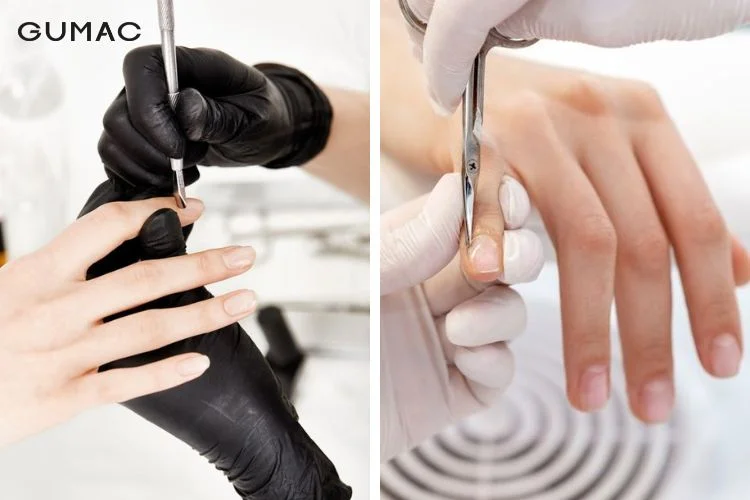Làm sạch biểu bì trên móng