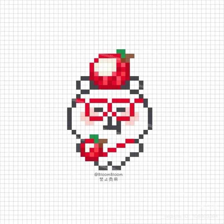 Pixel gấu | Pixel art mini cute đơn giản, Chart hạt nhựa ủi, Hình pixel