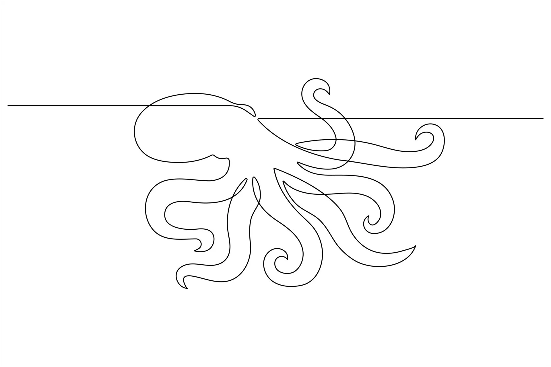 Ảnh pin nữ phong cách line art tối giản với những đường cong màu đen trên nền trắng