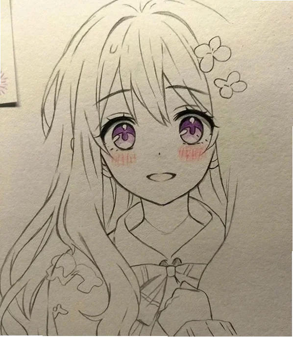 Hướng dẫn vẽ tranh anime nữ cổ trang bằng bút chì chi tiết