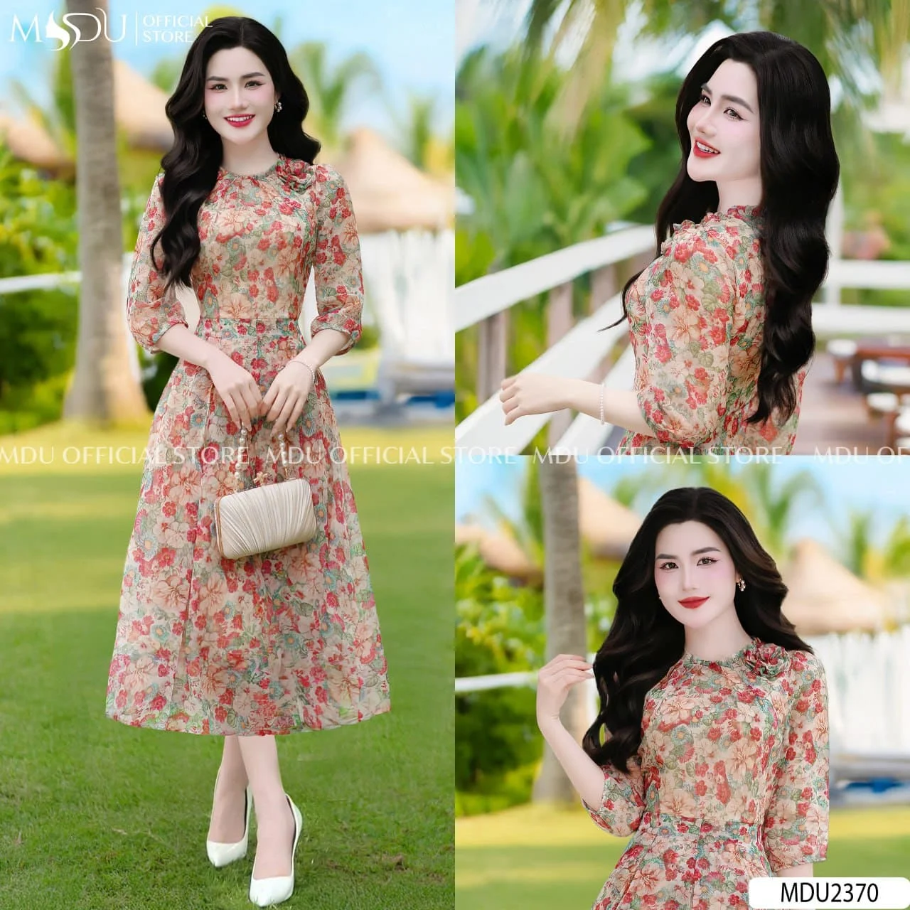 Những Mẫu Váy Dài Đẹp Nhất Cho Phong Cách Đi Biển - Váy Dài Tay Vintage