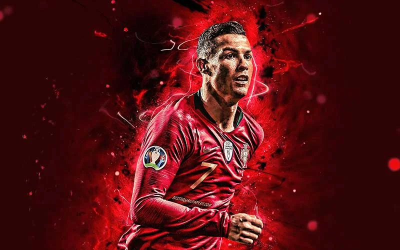 Hình nền Ronaldo hiệu ứng cháy rực