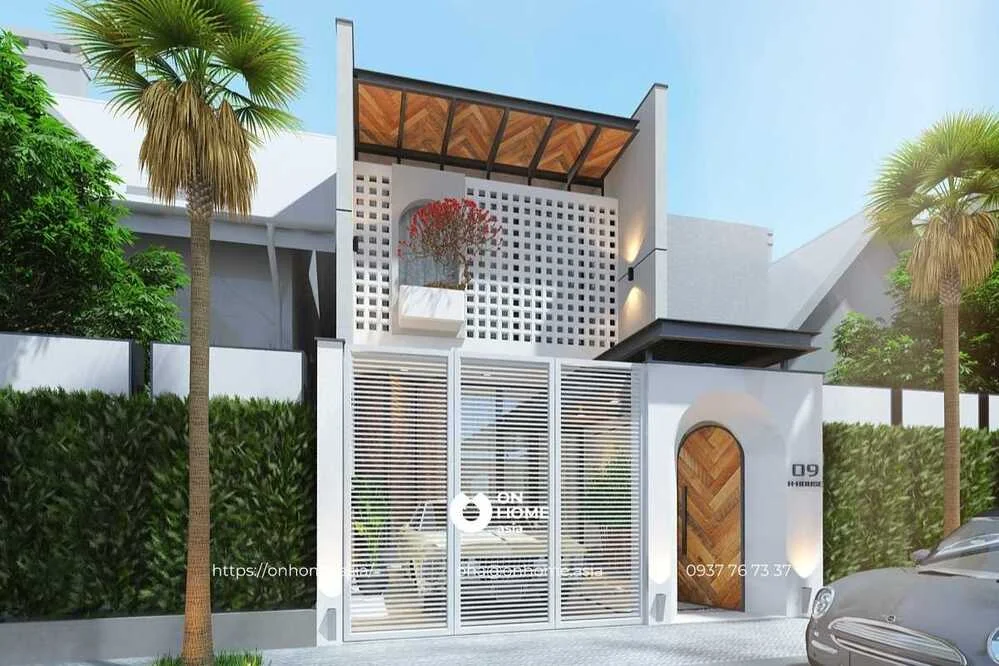 Nhà ống 2 tầng hiện đại, đơn giản