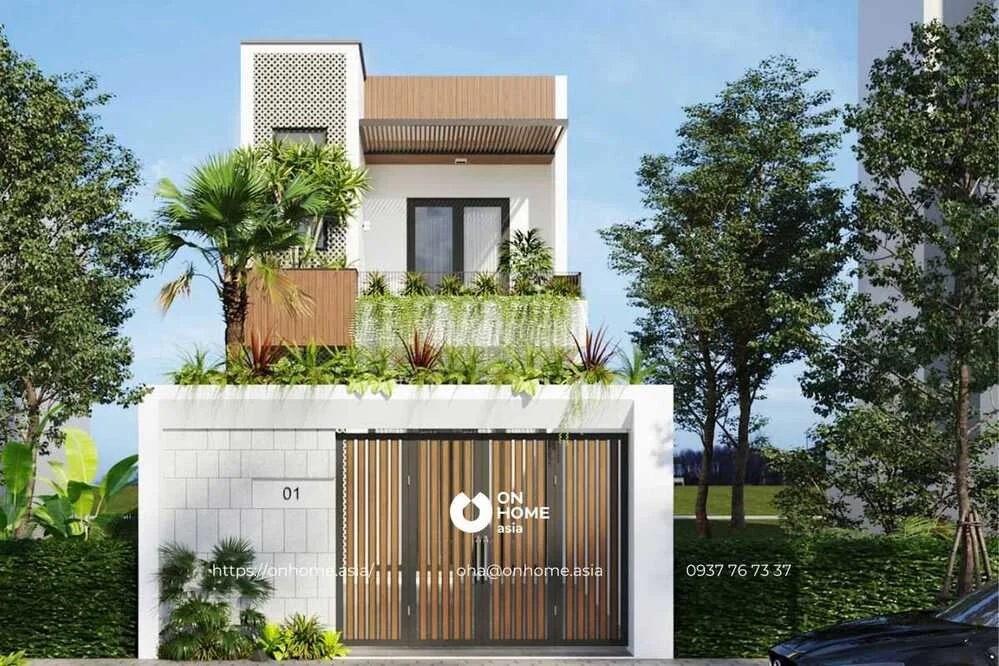 Mẫu nhà ống 2 tầng đơn giản đẹp