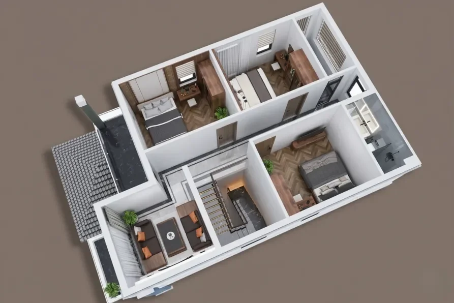 nhà 2 tầng đơn giản hiện đại (2)