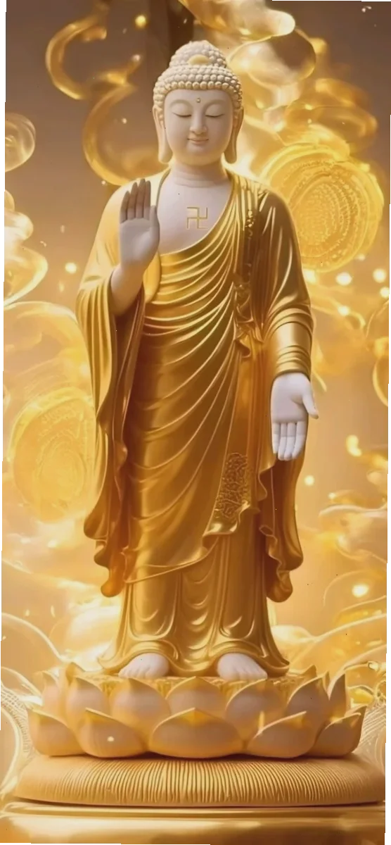Hình nền Phật Thích Ca trong tư thế thiền định, toát lên vẻ thanh tịnh