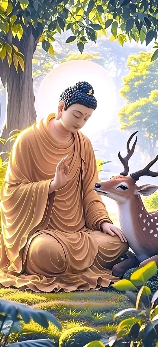 Hình nền điện thoại với phong cảnh và hình ảnh Phật