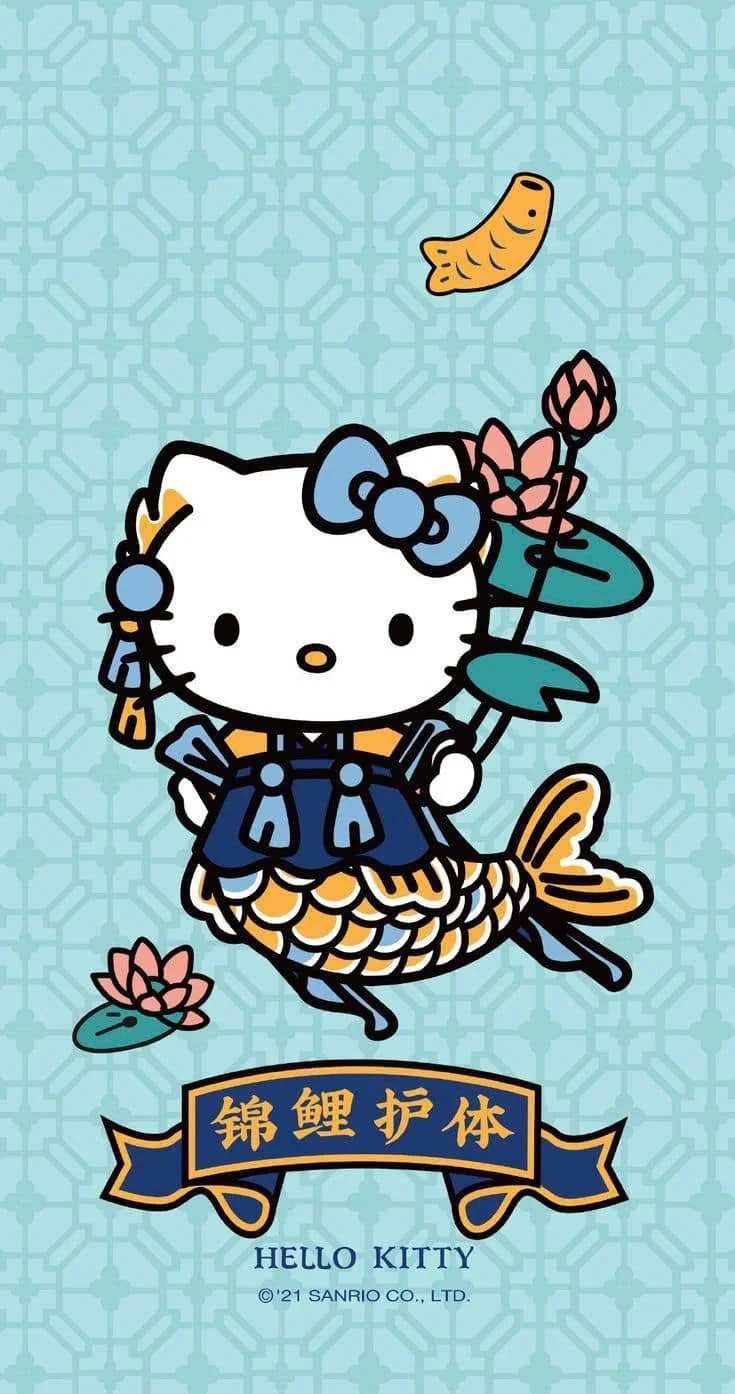 Hình nền iPhone Hello Kitty màu hồng đáng yêu (3)
