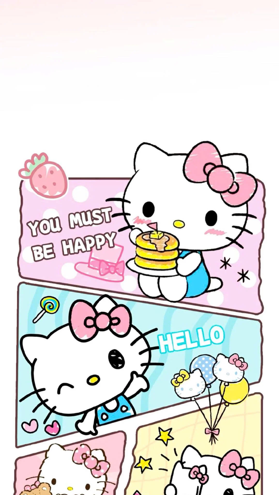 Hình nền iPhone Hello Kitty màu hồng đáng yêu (2)