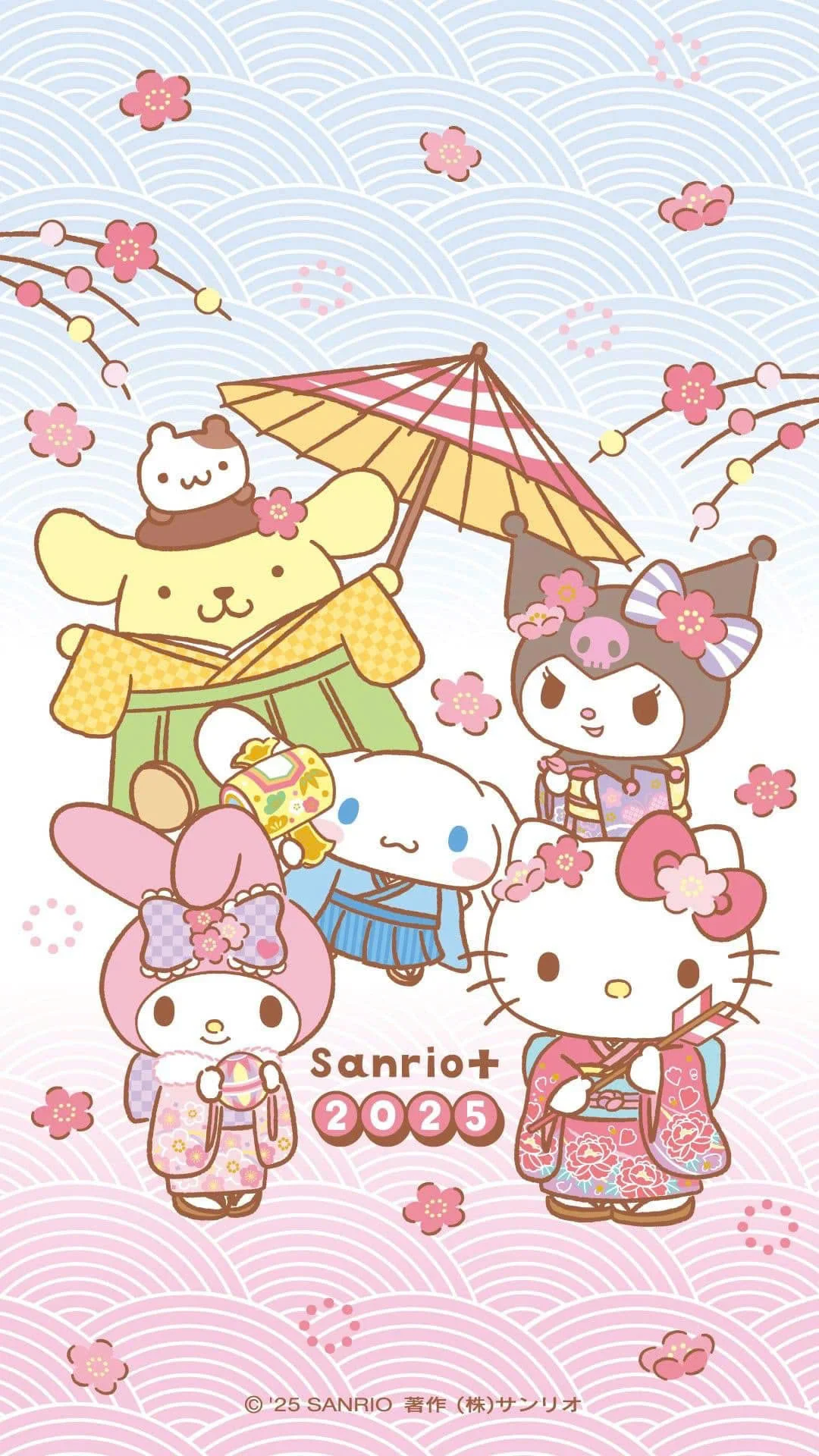 Hình nền iPhone Hello Kitty màu hồng đáng yêu (6)