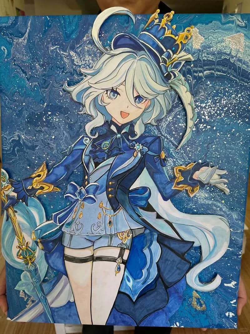 tranh anime de vẽ