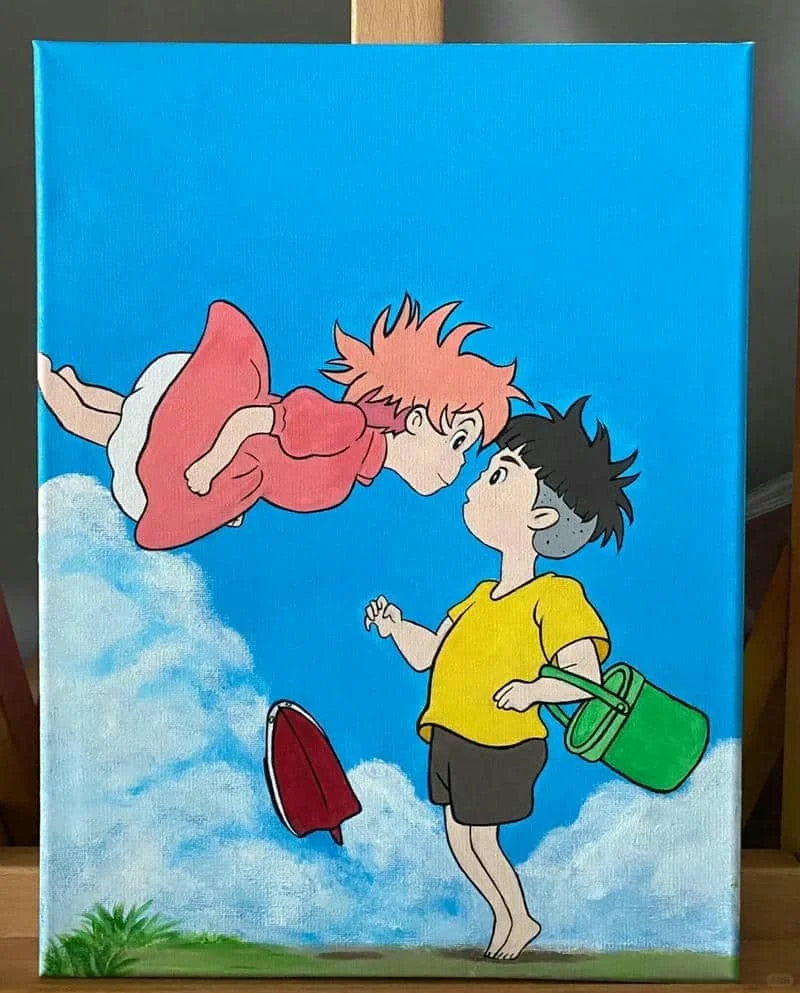 tranh anime cute dễ vẽ