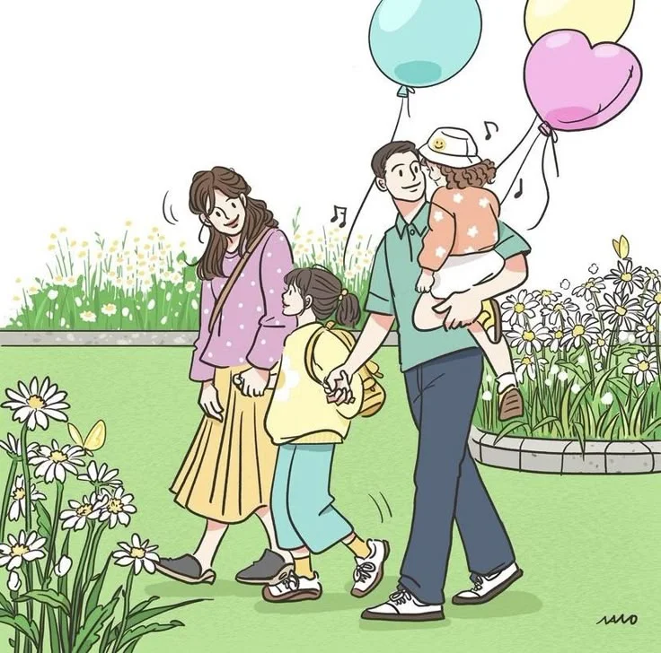 50+ Hình ảnh chibi gia đình 4 người hạnh phúc đầy cảm xúc