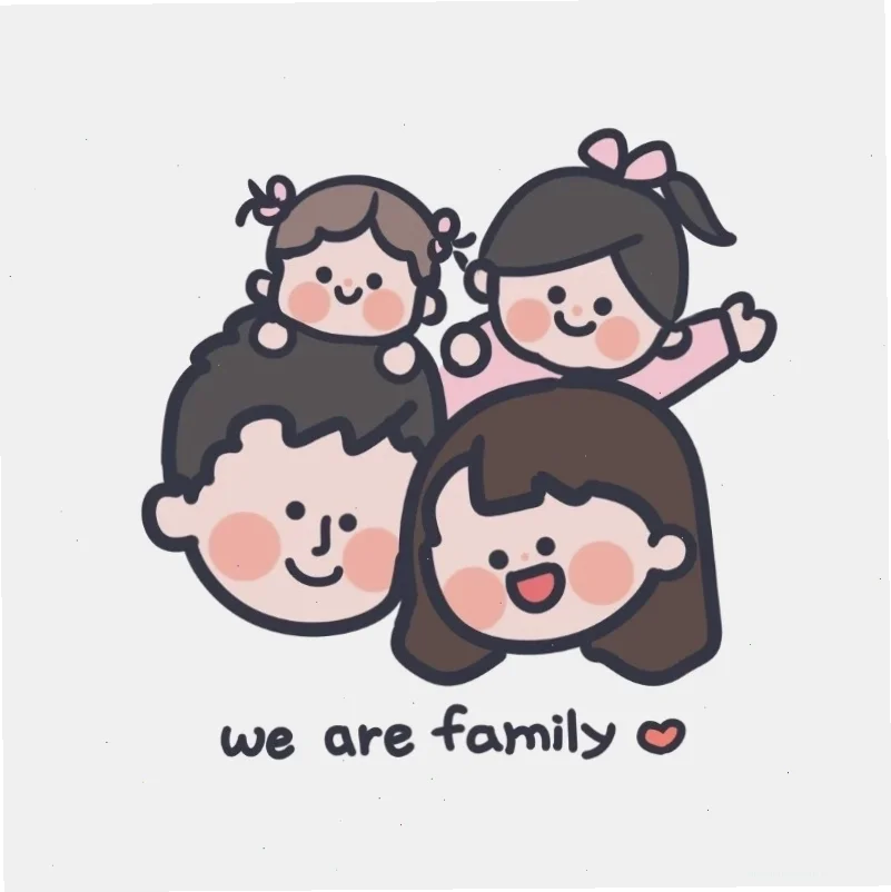 Hình ảnh gia đình 4 người chibi đáng yêu và ý nghĩa (2)