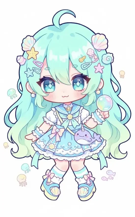 105 Ảnh Chibi Cute ngộ nghĩnh với tóc xù, mắt cười và áo xinh vui nhộn