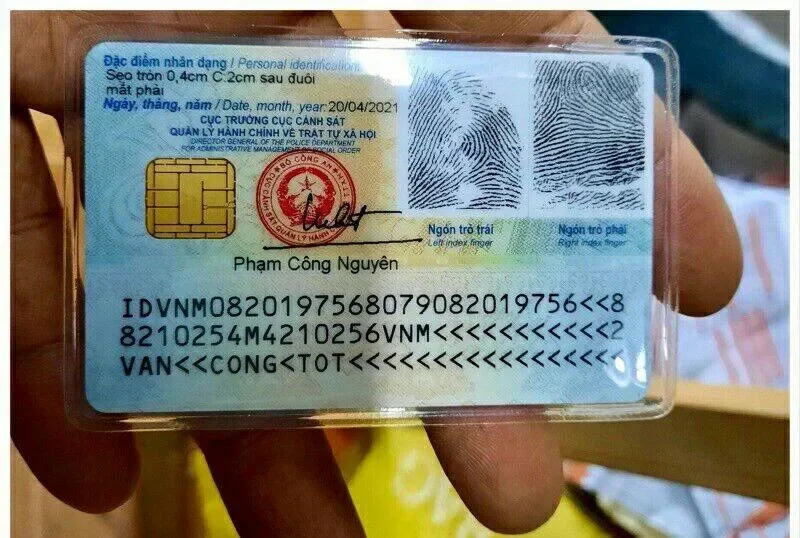 ảnh cccd 2 mặt rõ nét hiển thị thông tin mặt sau căn cước công dân