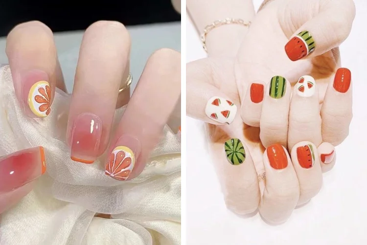 Các mẫu nail vẽ hoạ tiết đẹp cute (3)